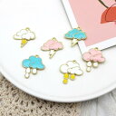 【2ケ】雷 雲 雨 バックチャ?ム マスクチャ?ム 金具 パーツ ピアスパーツ 携帯 キーホルダー カバン飾り カン付