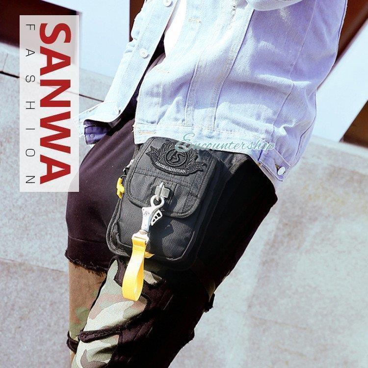 メンズ　レッグポーチ レッグバッグ ボディバッグ 斜めがけ ウエストポーチ 多機能 トレンド 鞄 バイク..