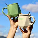 マグカップ 蓋付き 北欧 かわいい 陶磁器 電子レンジ対応 グレー 誕生日 コップ ギフト 和風 紅茶 カップル マグ 母の日 父の日 400ml 女性 プレゼ...