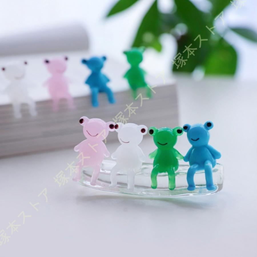 ガラス製品 ハンドメイド ミニチュア 園芸愛好家 キット ミニ カントリー カエル 蛙 置物 吹きガラス フィギュア モデル マイクロ風景 風景 装飾 水族館