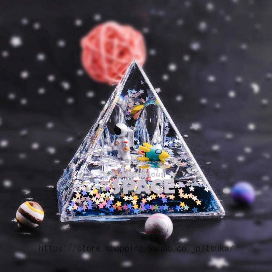 宇宙飛行士柄 水時計 液体 オイルモーション アクリル カワイイ 砂時計 癒し 油滴 液体タイマー 水時計..