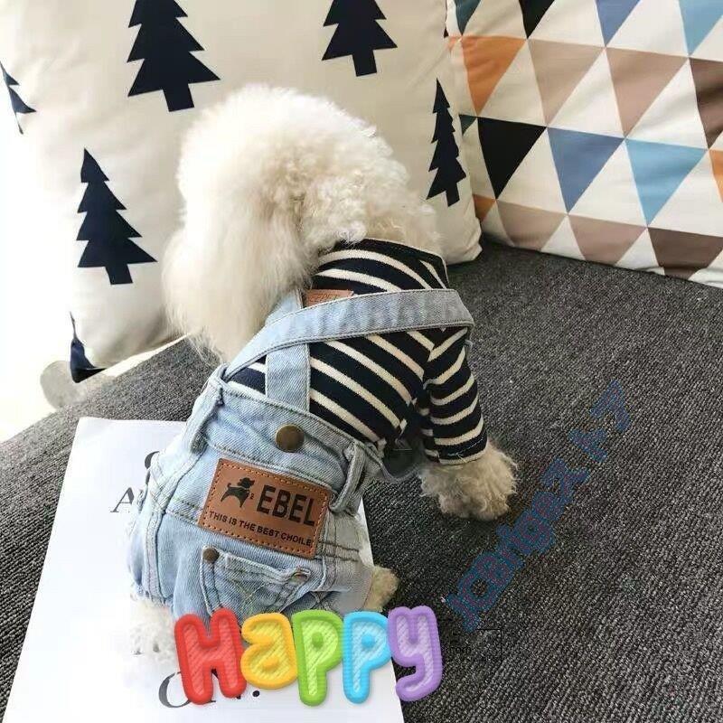 秋冬 新作 犬服 犬用品 冬服 ドッグウェア ペットウェア カバーオール デニム ペット用品 小型犬 猫 オ..