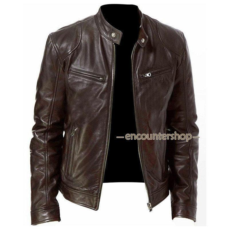 レザー メンズ 秋冬 アウター 革ジャン PU ライダース テーラード レザーコート 立ち襟 おしゃれ 防寒