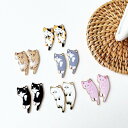 【2ケ】猫 ネコ ぶら下げる姿 背伸び運動 ネコチャーム チャーム パーツ 金具 ピアスパーツ アクセサリー カン付11*25mm