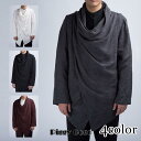 カットソー メンズ 男性用 トップス 長袖 ドレープネック ボリュームネック ボタン留め フォークロア ゆったり シンプル おしゃれ ナチュラル カジ