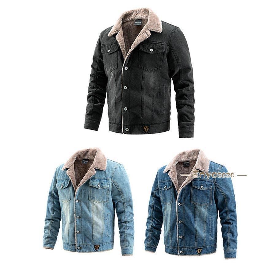デニム Gジャン メンズ ヴィンテージ 裏ボア ウォッシュ アウター 防寒 ジージャン トップス カジュアル コート ブルゾン 羽織り