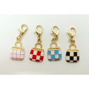 【1ケ】マスク チャーム バッグ チャーム キーホルダー 色付バッグ 金具 アクセサリー カニカン付【内径5mm】