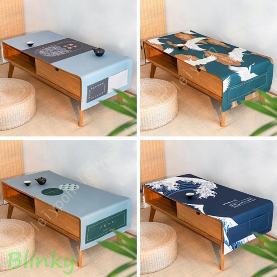 テーブルクロス ロビー収納 長方形 防水防油 食卓カバー デスクマット 北欧風 エスニック 汚れ防止 傷..