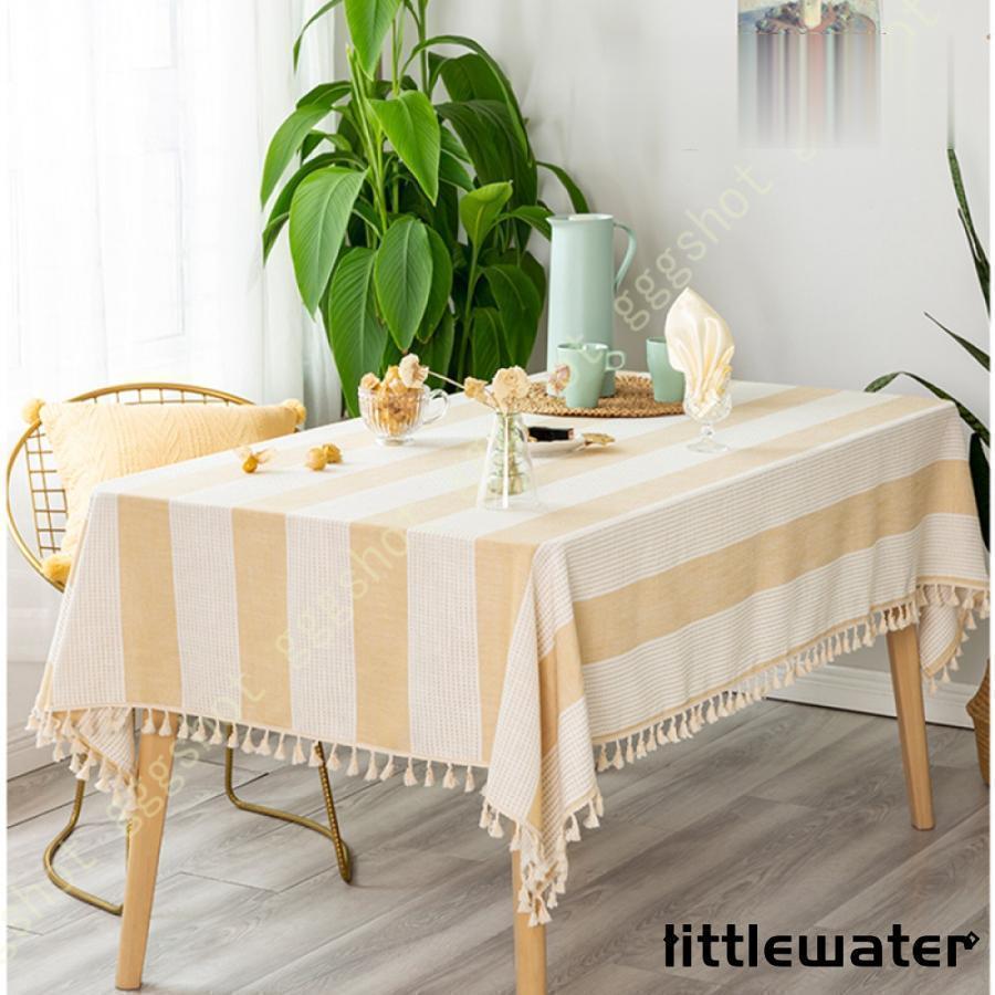 テーブルクロス 長方形 格子柄 食卓カバー 撥水 汚れ防止 麻 北欧 肌触り良い 防水 北欧風 コットン リ..