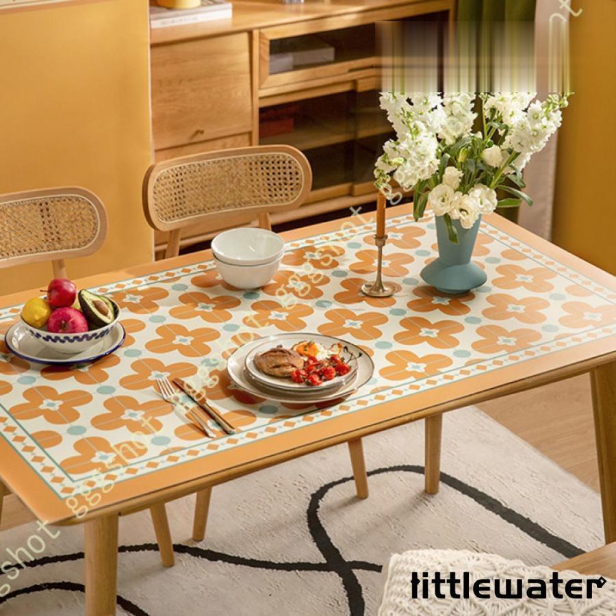 PUレザー テーブルクロス テーブルマット 長方形 無地 お手入れ簡単 PU 手入れ簡単 汚れ防止 防水 撥水..