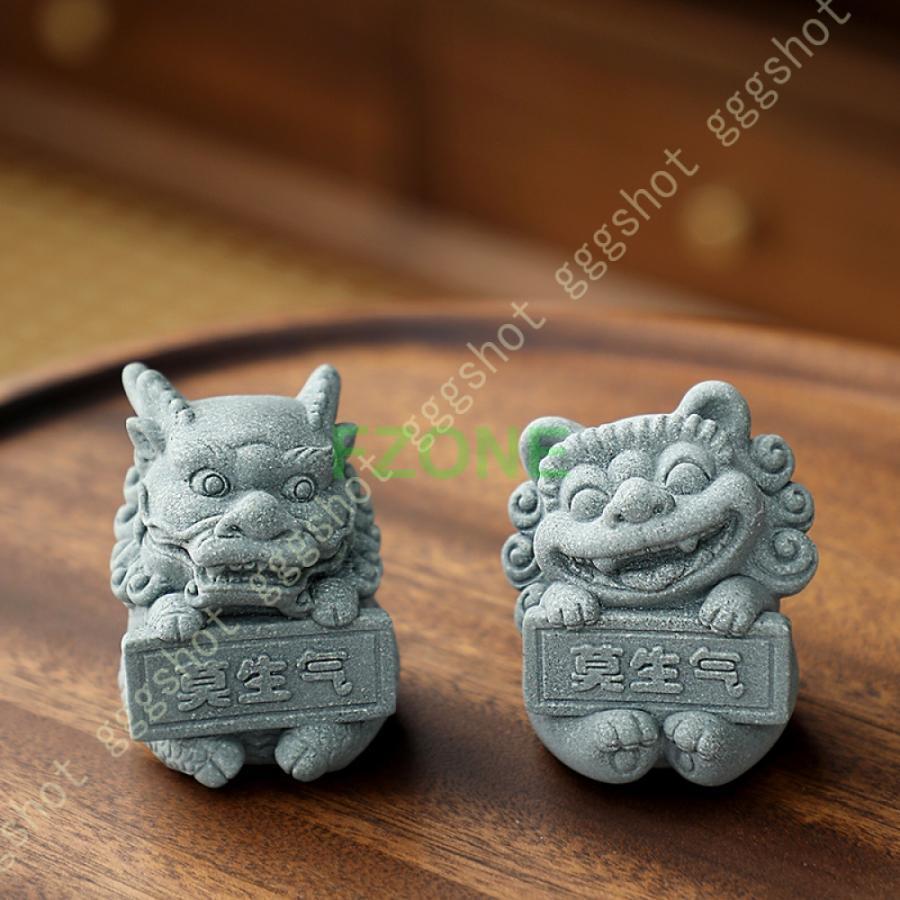 風水 獅子 置物 狛犬 置物 シーサー 魔除け 厄除け お守り狛犬 シーサー 出世運 ペア 風水グッズ 魔除..