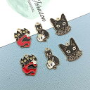 猫チャームパーツ アクセサリーパーツ 金具パーツ ネコパーツ【2ケ】