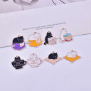 ネコ 猫 リアルチャームパーツ 金具アクセサリーパーツ【2ケ】