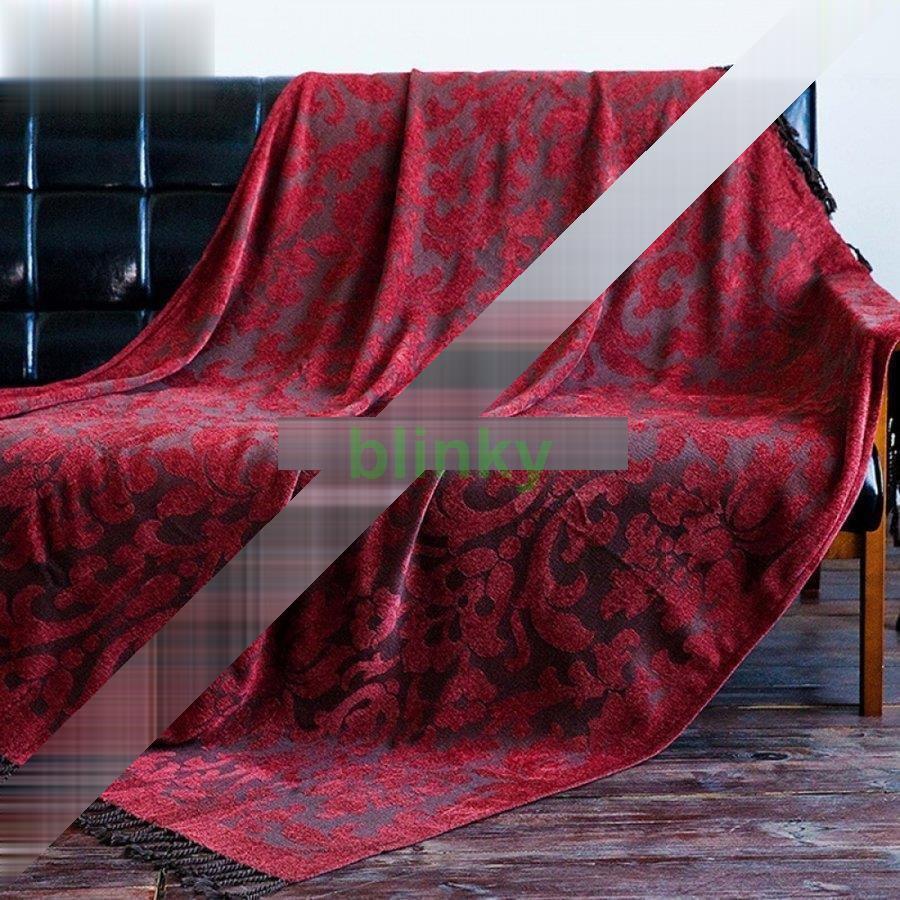 マルチカバー 長方形 1人掛け 2人掛け ソファカバー 宮廷風 両面使え 防塵 ソファー保護 フリンジ付き ..