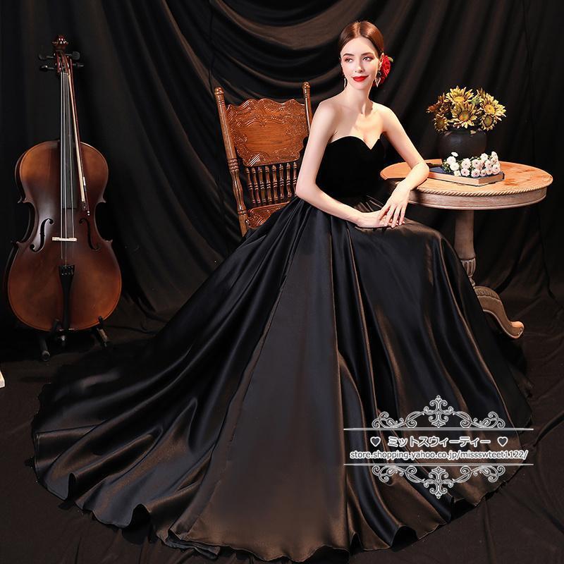 カラードレス 演奏会用ドレス ロングドレス Aラインドレス ビスチェ 大人 発表会 舞台 ステージ衣装 編..