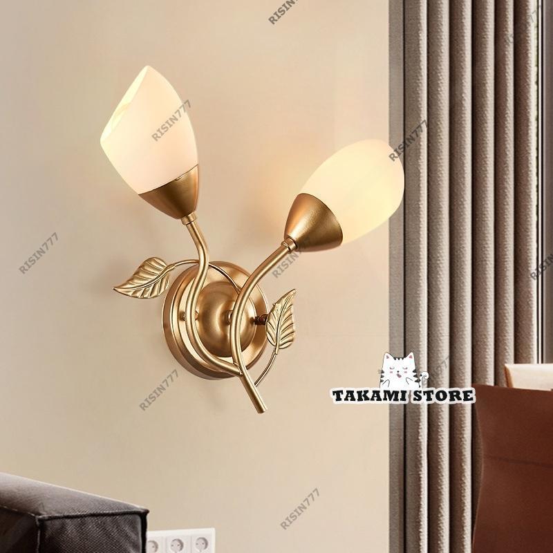 ブラケットライト 壁付け おしゃれ 北欧 ガラス お花 LED対応 ウォールランプ 間接照明器具 寝室 玄関 廊下 和室 階段 台所 カフェ風 E26 壁掛け灯 [3]