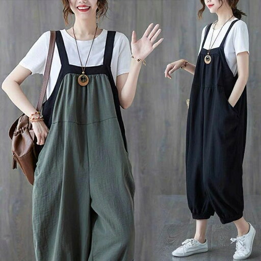 カジュアルつりパンツ 百掛け サロペットズボン レディースファッション カジュアルつりパンツ 百掛け サロペットズボン レディースファッション