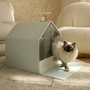 飛び お掃除簡単 猫トイレ フルカバー 本体 散らかりにくいネコトイレ マットなし house ホウスタイプ キャットトイレ トイレ 猫