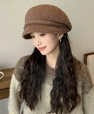 レディース 秋冬 ベレーぼうし 小顔 折りたたみ サイズ調節 無地 柔らかい 丸み トレンド感 かわいい