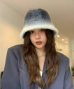 秋冬 韓国 レディース 小顔 配色 防寒帽子 フェイクファー クローシュハット 折り畳み おしゃれ 大人女性(4)