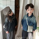 【送料無料】子供秋の新型デニム長袖シャツ男女赤ちん洋気グラデュースシャツ