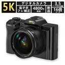 プレゼント 六軸振れ止め HD大画面 3.5インチ wifi機能 耐衝撃 防塵 軽量 ビデオカメラ 安い 4800万画素 5K デジタルカメラ