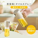 キッチン 料理 丸洗いOK 高性能フィルター 広口 油漏れ防止設計 カロリーカット ミスト噴射 耐熱 霧吹き 250ml オイルスプレー