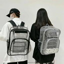 透 女の子 多機能 アウトドア 外出 通勤 通学 トラベルバックパック クリアバック 男女兼用 防水 耐久性 PVC(4)