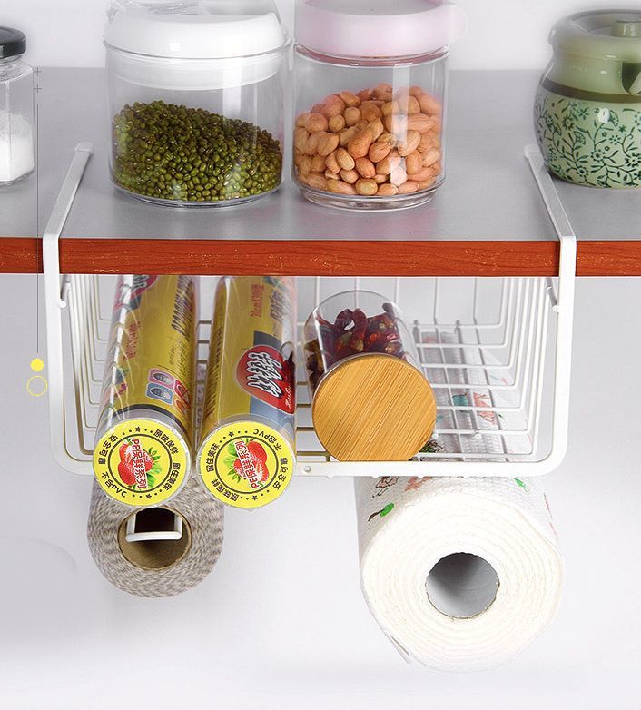 キッチンラック キッチンペーパーホルダー 戸棚下収納 吊り下げ 吊り戸棚 多機能 整理 台所 省スペース 便利 簡単取り付け