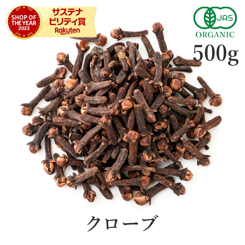 クローブ ホール 500g 最高級 オーガニック 有機JASスパイス clove 香辛料 丁子 丁香 クローブ ハーブ チャイ 送料無料 大容量 業務用 お徳用 サンタローサのサムネイル