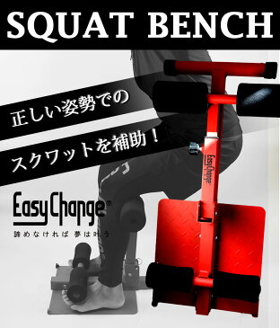 【安心の日本メーカー】 スクワットベンチ 特許庁登録商品 EasyChange 腹筋マシン シットアップベンチ ストレッチ トレーニング 筋トレ ダイエット エクササイズ 美脚 美尻 足痩せ ヒップアップ 太もも ふくらはぎ お腹 腹筋 体幹トレーニング スクワットトレーニング