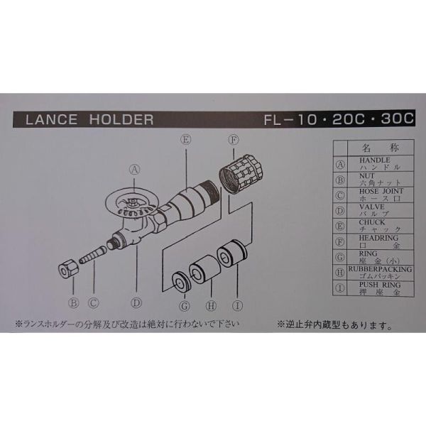 ランスホルダー用 ゴムパッキン 1個 NO.8 ファイアーランス工業