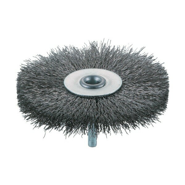 TRUSCO TB-6253 軸付ホイールブラシ φ100X軸6 ステンレス線 線径0.3 [259-0069]