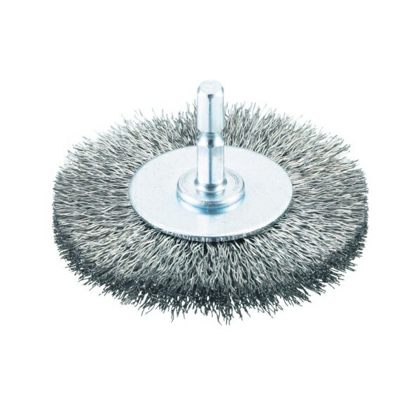 TRUSCO 軸付ホイールブラシ φ75X軸6.35 ステンレス線0.3 TB-6243-60 [352-1061]