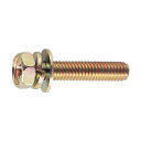 TRUSCO 十字穴付アプセット組込 P=3 クロメート M6×20 50本入 /(+)アプセットボルト ばね座金+JISワッシャー付き B68-0620 [1...
