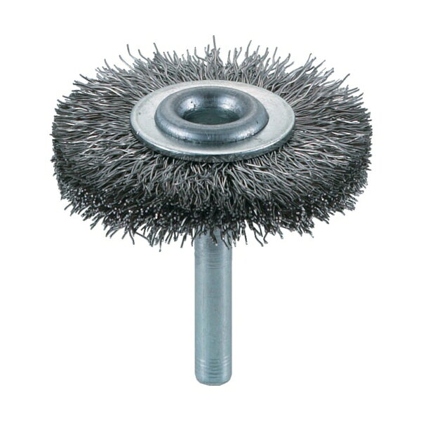 TRUSCO 軸付ホイールブラシ φ50X軸6 ステンレス線 線径0.3 TB-6223 [261-9504]