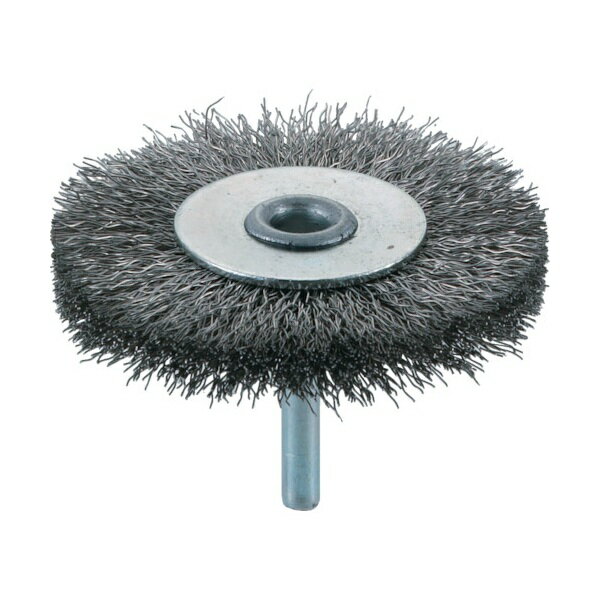 TRUSCO 軸付ホイールブラシ φ75X軸6 ステンレス線 線径0.3 TB-6243 [261-9521]