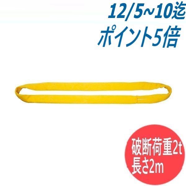 【破断荷重2t×長さ2m】エンドレス形 インカ ラウンドスリング HN-W020×2m 大洋製器工業 TAIYO