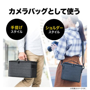 カメラインナーバッグ カメラケース・バッグインバッグ・ショルダー対応・ビデオカメラケース・Lサイズ NEO2-DGBG011 | カメラバッグ カメラバック インナーカメラバッグ インナーバッグ ショルダー 一眼レフ 一眼カメラケース おしゃれ ビデオカメラ