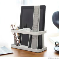 07303 tower タワー タブレット&リモコンラック ホワイト|リモコン 収納ラック タブレットpc リモコンスタンド リモコン立て マルチスタンド リビング収納 スタンド タブレット スマホ置き スマホスタンド 07303