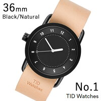 TID01-36BK-N TID Watches No.1 Black 36mm BK case/BK dial Wristband Natural Leather 腕時計