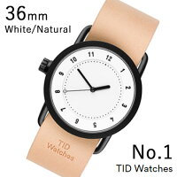 TID01-36WH-N TID Watches No.1 White 36mm BK case/WH dial Wristband Natural Leather 腕時計