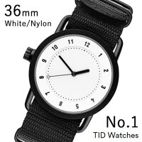 TID01-36WH-NBK TID Watches No.1 White 36mm BK case/WH dial Wristband Black Nylon 腕時計