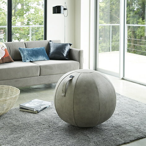 Vivora ビボラ バランスボール シーティングボール ルーノ レザーレット ライトグレー 0803 テレワーク 在宅勤務 リモートワーク オンライン授業 おうち時間【あす楽/土日祝対象外】通販格安セール情報 楽天 通販