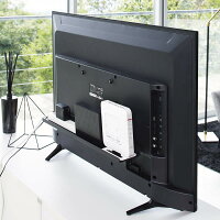 YAMAZAKI (山崎実業) smart スマート テレビ裏ラック ワイド60 ブラック 4889 収納 ハードディスク HDD ルーター ゲームコントローラ 電源タップ 掃除道具 棚 省スペース VESA 04889-5R2