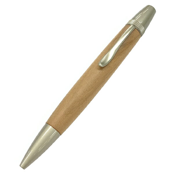 MS1504M luminio ルミニーオ 木製ボールペン (山桜) 日本製 職人 手作り 初期装填 0.5mm 三菱ジェットストリーム対応 【替芯0.38mm～1.0mmに対応】