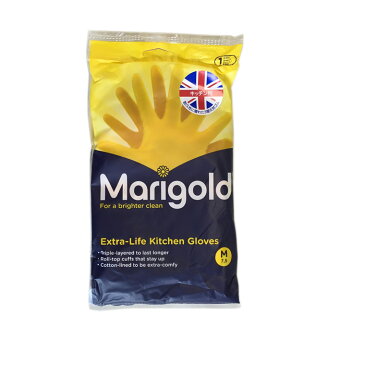 【クーポン配布中】Marigold マリーゴールド キッチングローブ ゴム手袋 M イエロー 黄色 ツートンカラー ハニカム状加工 全長310mm 手のひらまわり205mm 中指の長さ78mm MG-001M 【あす楽/土日祝対象外】