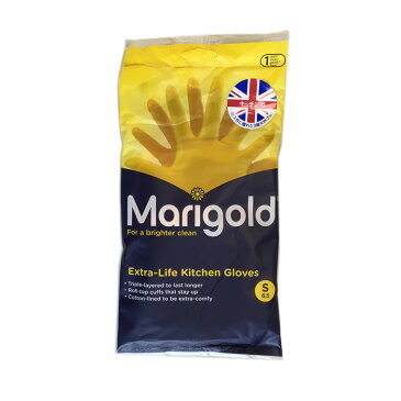 【クーポン配布中】Marigold マリーゴールド キッチングローブ ゴム手袋 S イエロー 黄色 ツートンカラー ハニカム状加工 全長300mm 手のひらまわり190mm 中指の長さ73mm MG-001S 【あす楽/土日祝対象外】