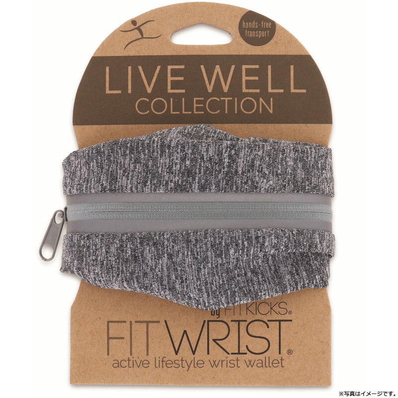 FITKICKS Live Well WRIST WALLET Gray フィットキックス リストウォレット リストバンド 小物入れ グレー 小銭入れ ジム ランニング ウォーキング 便利グッズ 財布 鍵 収納 スポーツ アウトドア KFK0402 【あす楽/土日祝対象外】