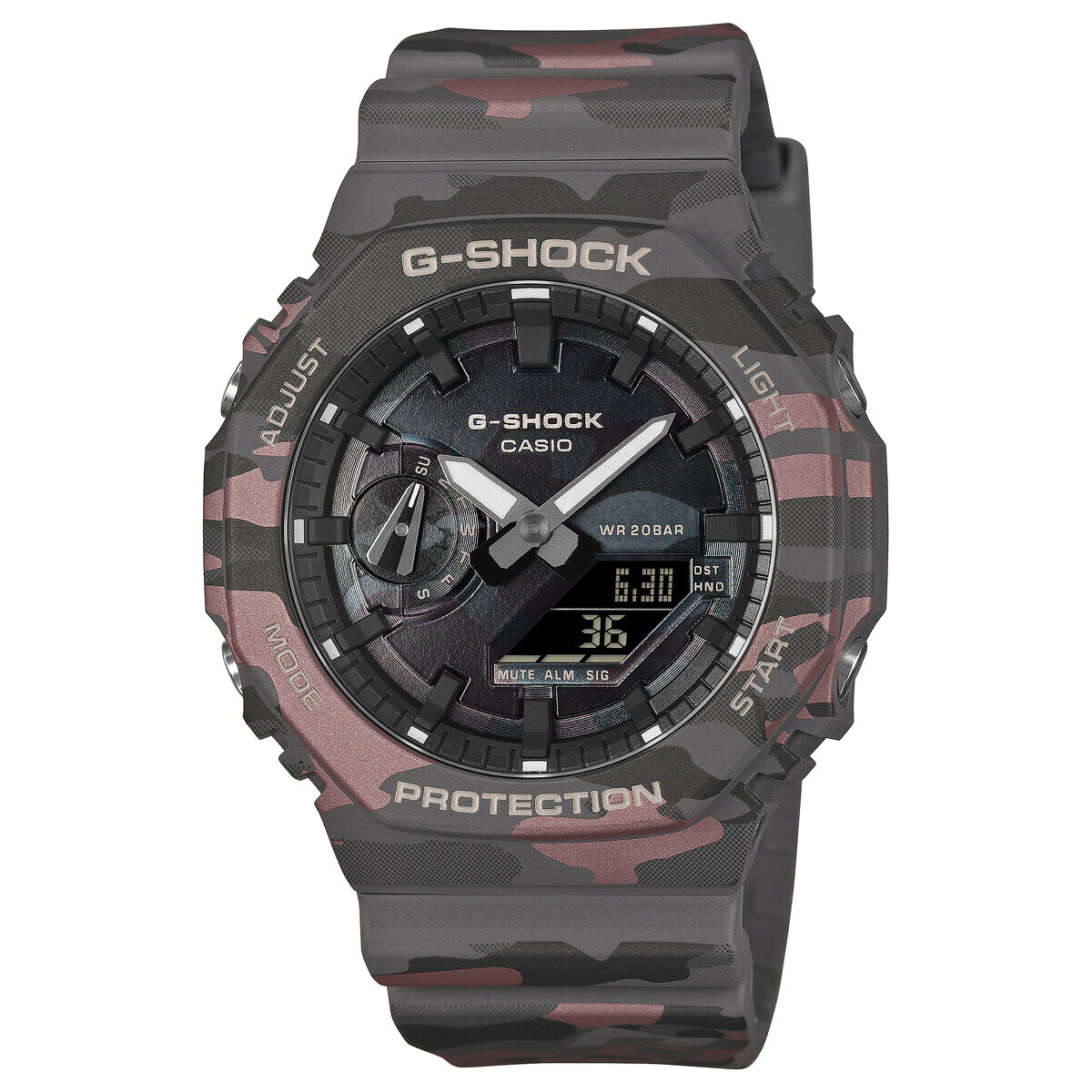 ＜仕様＞シリーズG-SHOCK電波対応電波対応なし文字盤デジタル＆アナログ防水機能20気圧防水バンド素材非金属系バンド耐衝撃構造あり
